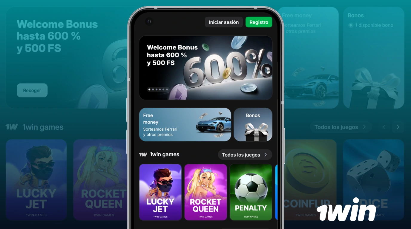 Abre el sitio web de 1win para descargar la aplicación móvil para Android
