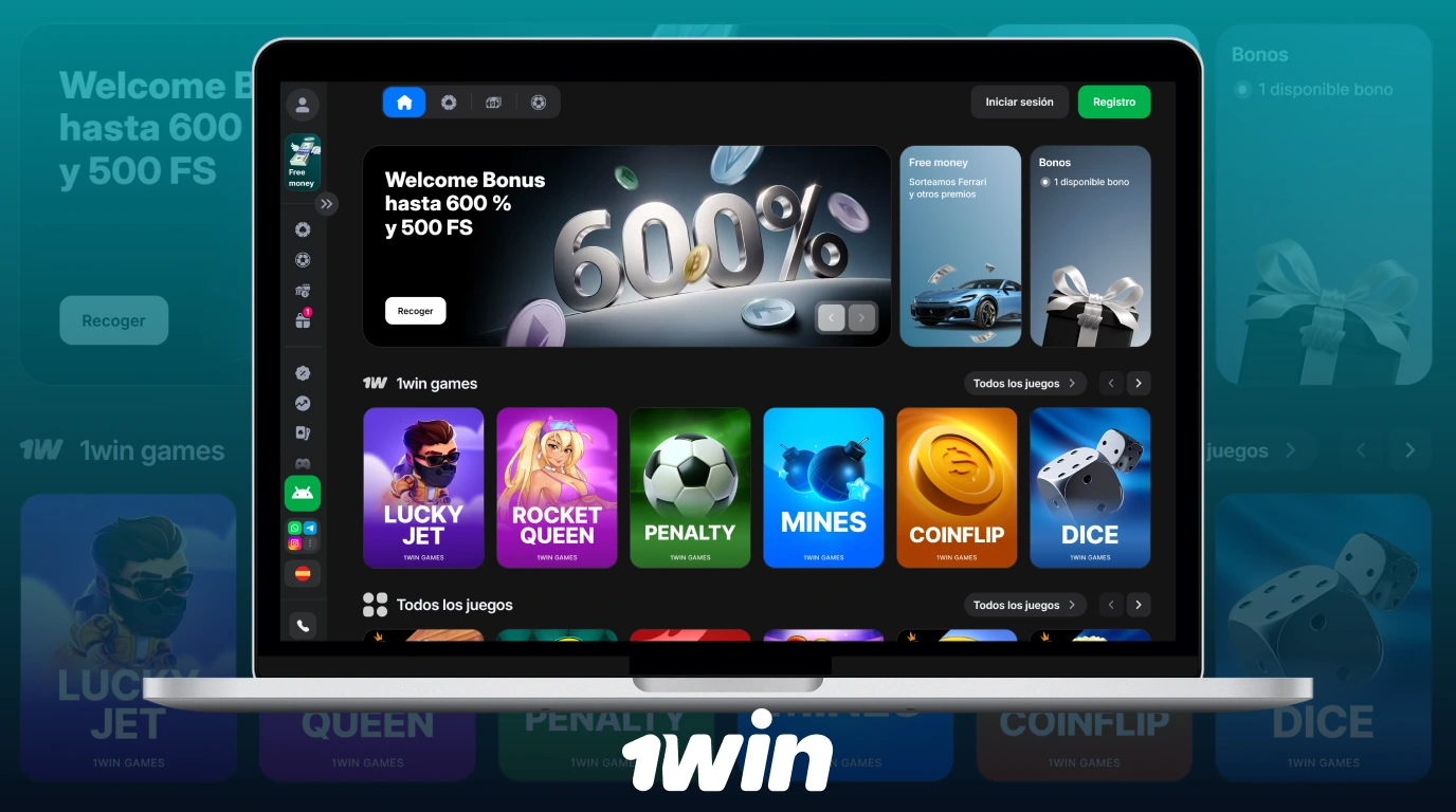 Para crear una cuenta en 1win, acceda a la página oficial